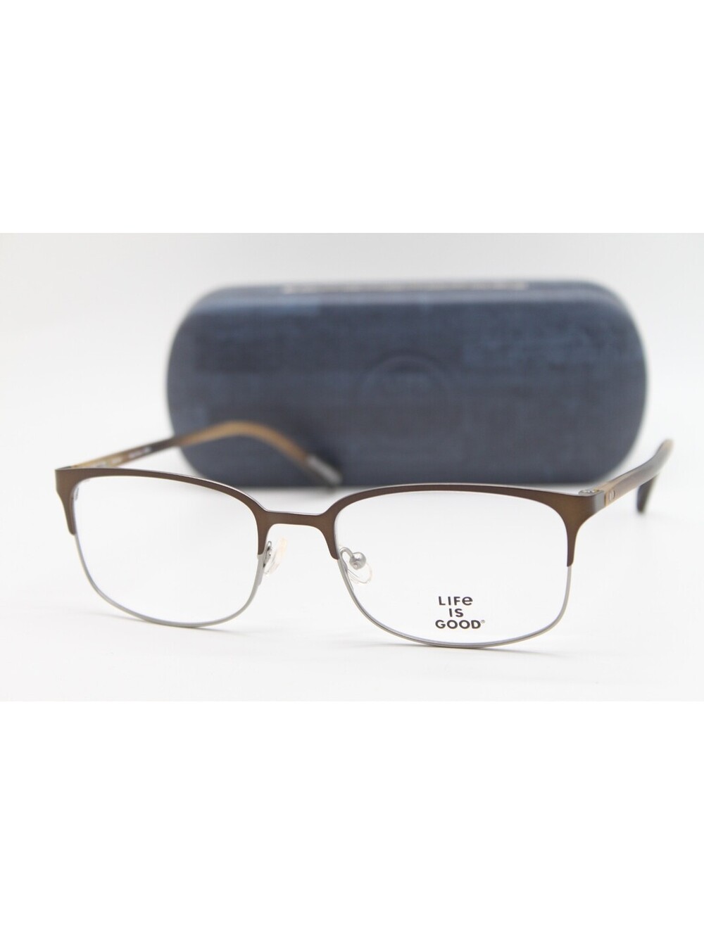 NEW LIFE IS GOOD MATTHEW MATTE BROWN (MBR) AUTHENTIC EYEGLASSES W/CASE 53-18